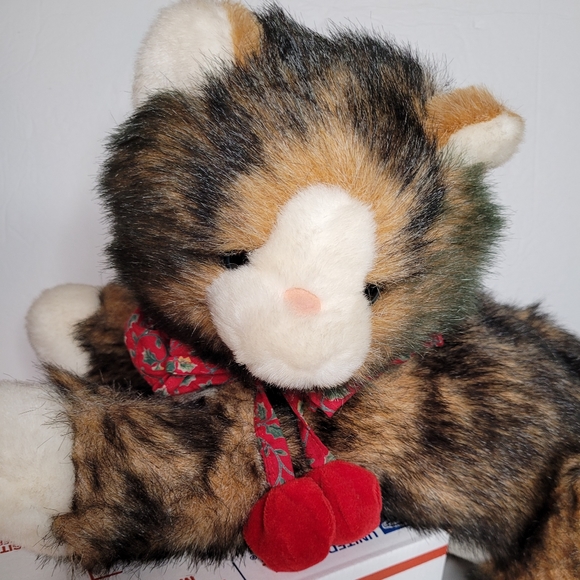 Jingle Bells Plush Calico Kitten Cat Vintage Nick and Noel for Toys R Us 1992 - Picture 3 of 16